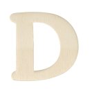 Holz-Buchstaben, 4 cm, D