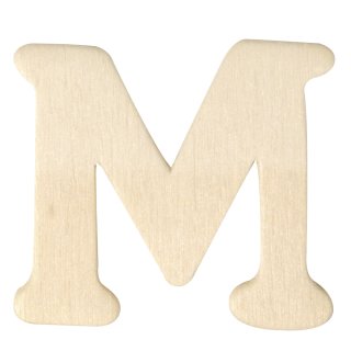 Holz-Buchstaben, 4 cm, M