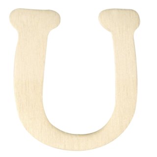 Holz-Buchstaben, 4 cm, U