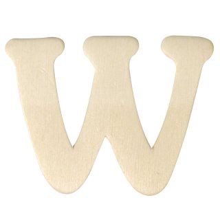 Holz-Buchstaben, 4 cm, W