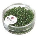 Rocailles, 2,6 mm , mit Silbereinzug, grün, Dose 16g