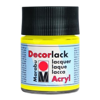 Marabu Decorlack Acryl, Gelb 019, 50 ml