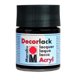 Marabu Decorlack Acryl, Schwarz 073, 50 ml