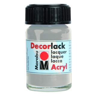 Marabu Decorlack Acryl, Metallic-Silber 782, 15 ml