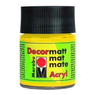 Marabu Decormatt Acryl, Gelb 019, 50 ml