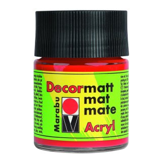 Marabu Decormatt Acryl, Zinnoberrot hell 030, 50 ml