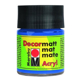 Marabu Decormatt Acryl, Mittelblau 052, 50 ml