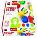 Marabu KiDS Fingerfarbe, 6er-Set, 6 x 100 ml