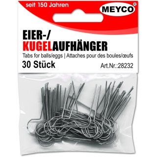 Kugel/Eieraufhänger, 30 Stck.p.SB-Btl.