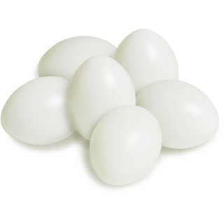 Kunststoff-Eier, weiß, 6 x 4,5cm, 50 Stk.p.Btl.