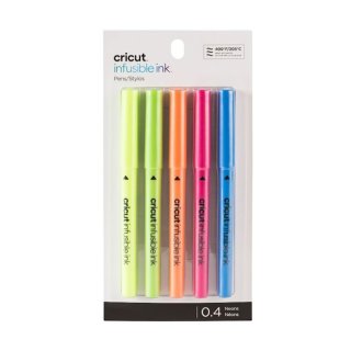 Cricut Infusible Ink Markers Bright 0,4 mm 5 Farben NEON Textiltransferstift