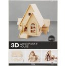 3d-holzpuzzle, Haus Mit Garage Und Auffahrt, 22,5x17,5x20,5 , Sperrholz