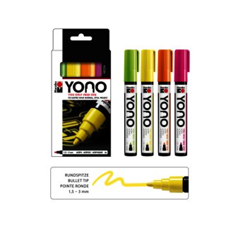 Marabu YONO Marker Set NEON, 4 x 1,5-3 mm