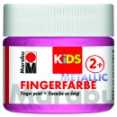 Marabu KiDS Fingerfarbe, Metallic-Rosa 733, 100 ml
