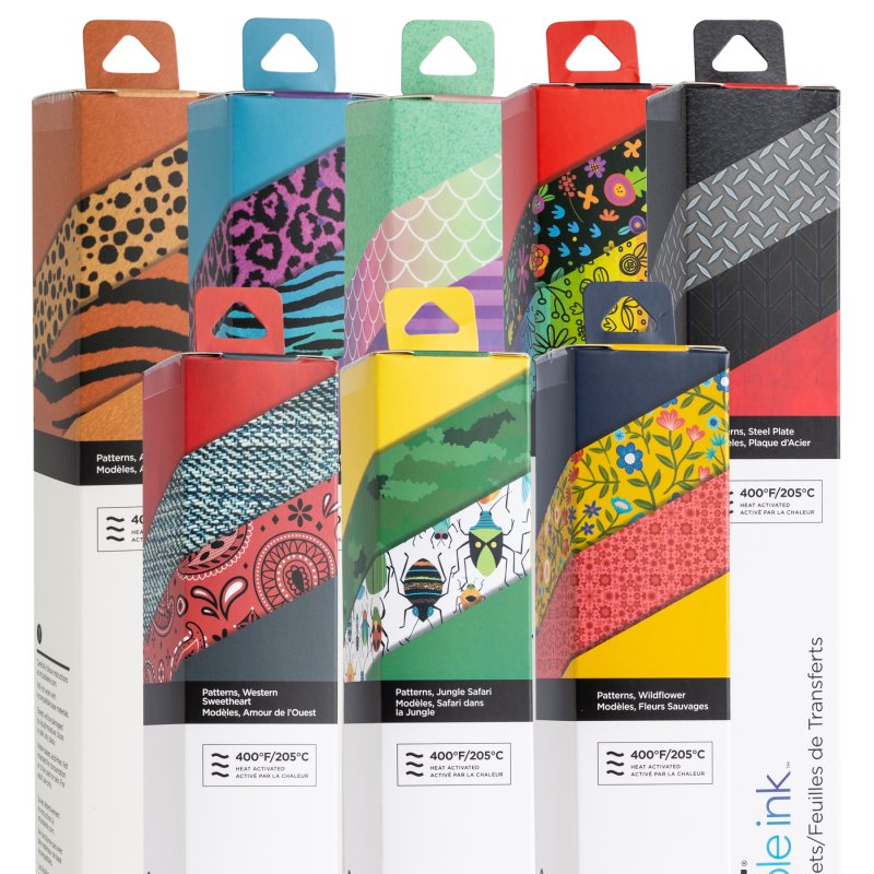 Tie Dye lámina de transferencia de color y patrón 30,5 x 30,5 cm LUCKIGUCK Infusible Transfer Ink Sheets Hojas de tinta de transferencia infusible 10 piezas/juego 