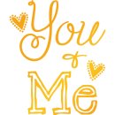 Ultimate Crafts Hotfoil Stamp You and Me (1.9 x 2.2in)
