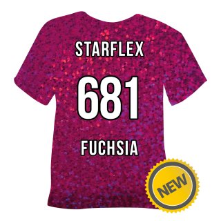 POLI-FLEX Starflex Flexfolie Fuchsia, Transferfolie holographisch