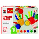 Marabu KiDS Fingerfarbe 6er Set, 6 x 35 ml