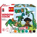Marabu KiDS Window Color Set "Dinosaurier", 6 x 25 ml